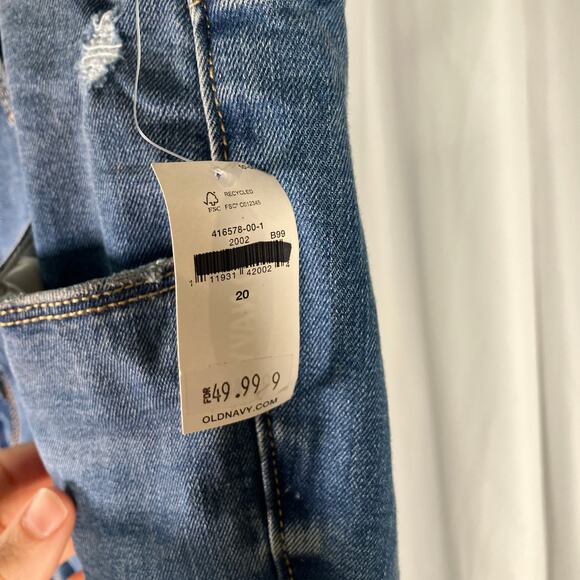 Old Navy Pop Icon Skinny High Rise Jeans‎ Women 20 New Denim Classic Distressed - Picture 13 of 16